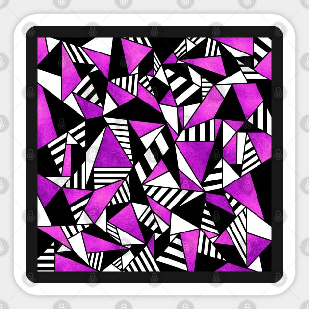 Geometric Purple Sticker by ArtworkByJCB